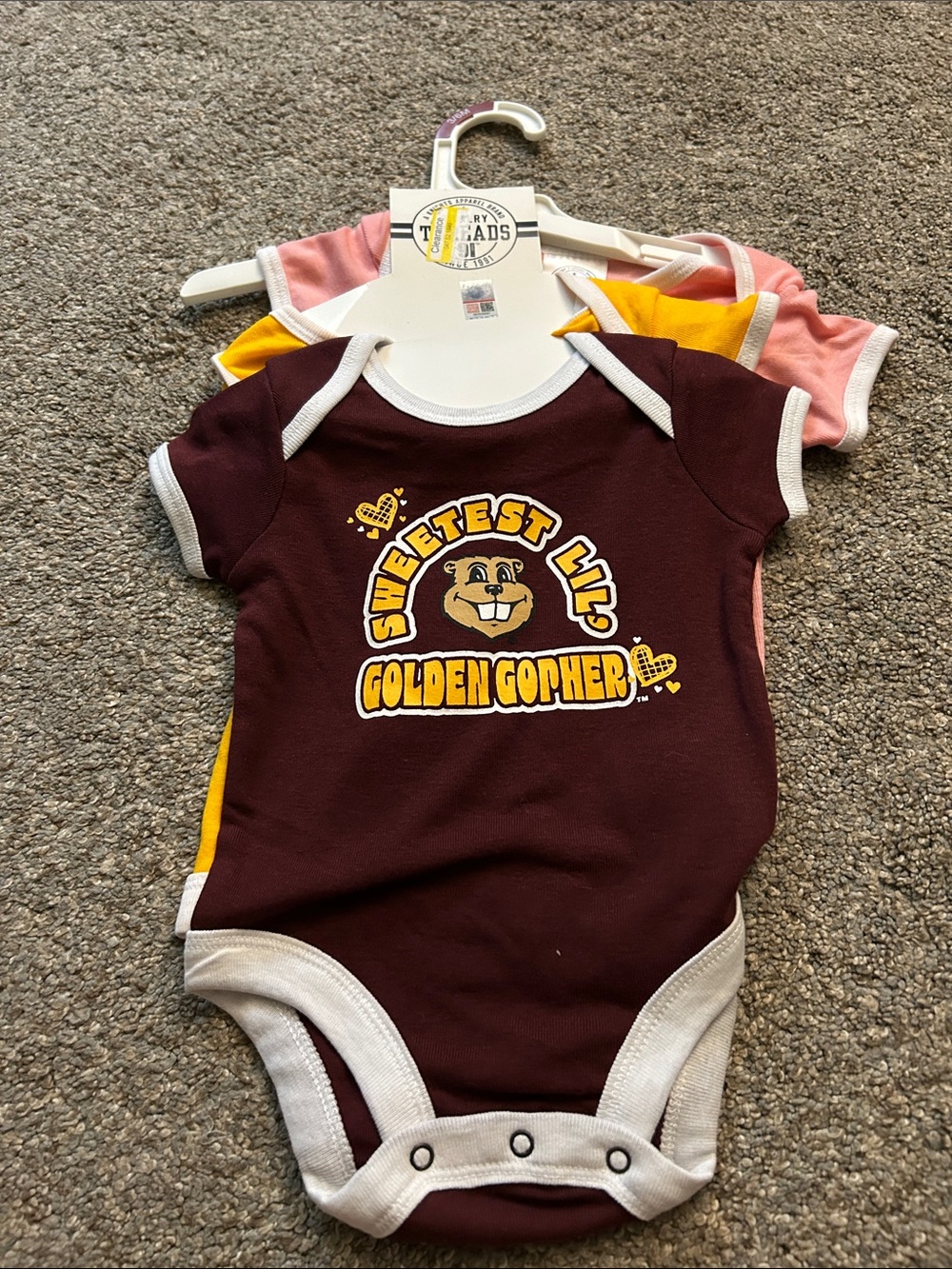 Golden Gopher Maroon Baby One-Piece Bodysuit